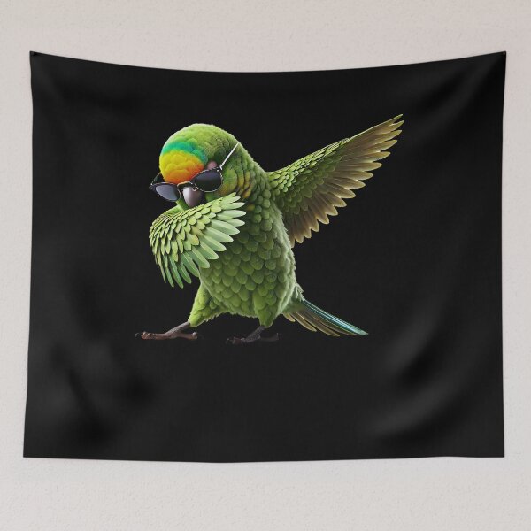Artikelvorschau, Dabbing Peach Front Conure Papagei Liebhaber Vogelbeobachtung entworfen und verkauft von Kimberley King Art King Art.
