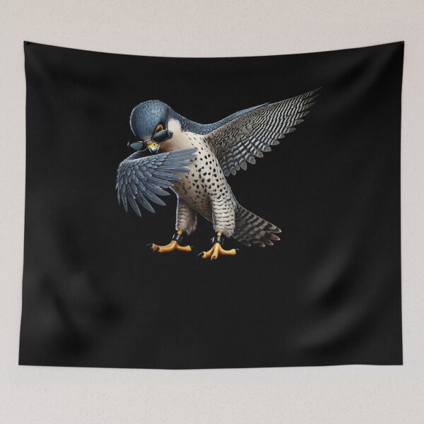 Item preview, Dabbing Peregrine Falcon Bird Raptor Lover Watcher Birding designed and sold by Kimberley King Art  King Art.