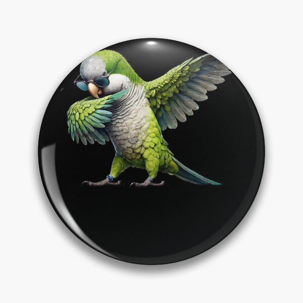 Item preview, Dabbing Quaker Parrot Green Monk Parakeet Lover Birding designed and sold by Kimberley King Art  King Art.