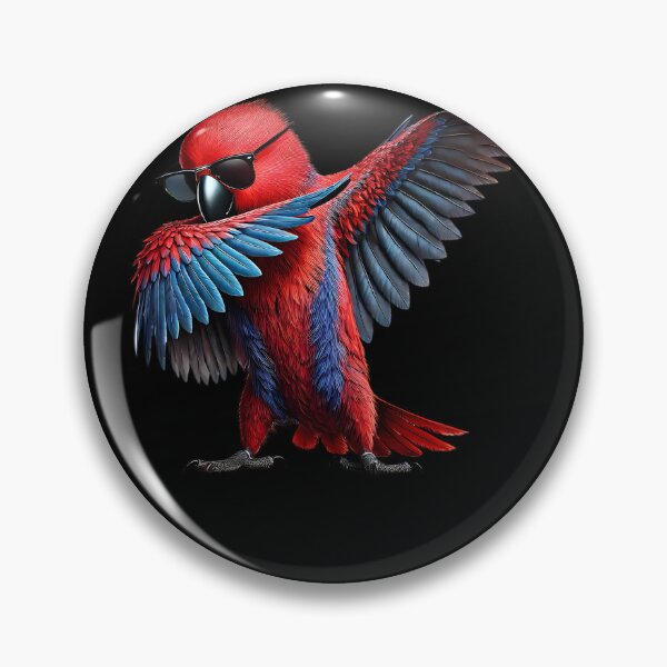 Item preview, Dabbing Red Eclectus Parrot Lover Birding designed and sold by Kimberley King Art  King Art.