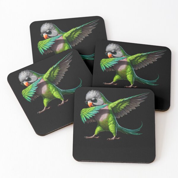 Item preview, Dabbing Red-breasted Parakeet Parrot Lover Birding designed and sold by Kimberley King Art  King Art.