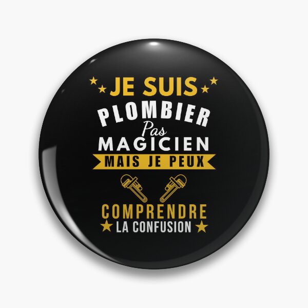 Aperçu de l'œuvre Je suis plombier pas magicien – Cadeau drôle pour plombier créée et vendue par NostalgikShow.
