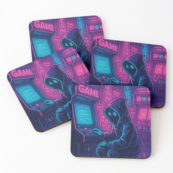 Item preview, Arcade Ghost – Vaporwave Anime Spirit at Retro Game Hall – Neo Tokyo Nights designed and sold by Domci.