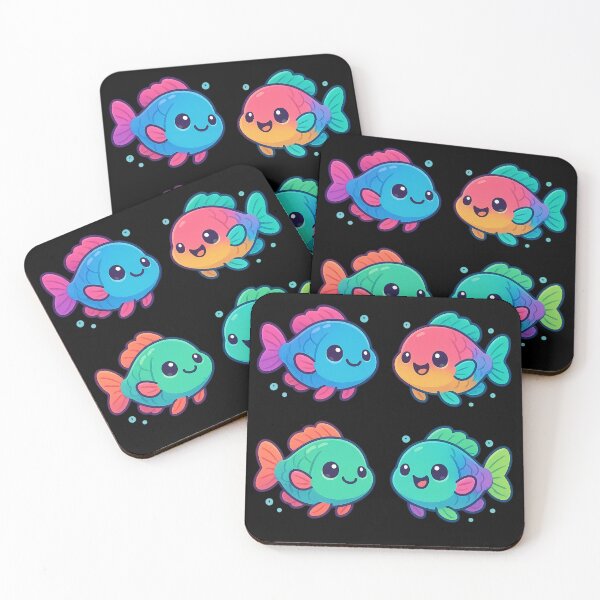 Item preview, Kawaii Rainbow Parrot Fish designed and sold by DamioPolArt.