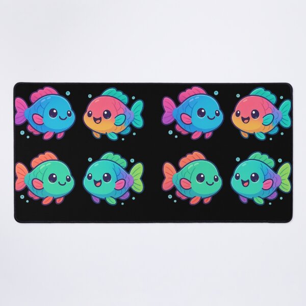 Item preview, Kawaii Rainbow Parrot Fish designed and sold by DamioPolArt.