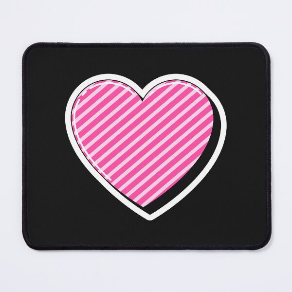 Item preview, Pink heart with striped pattern, pop art designed and sold by artskill2k17.