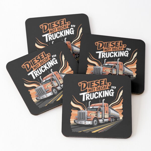 Item preview, Diesel not decaf - American truckers - Highway truck - Keep trucking - Chrome dreams - Asphalt cowboy - Truck stop - Truck driver - American trucking designed and sold by JansenGS.