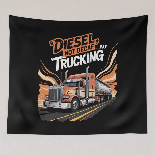 Item preview, Diesel not decaf - American truckers - Highway truck - Keep trucking - Chrome dreams - Asphalt cowboy - Truck stop - Truck driver - American trucking designed and sold by JansenGS.