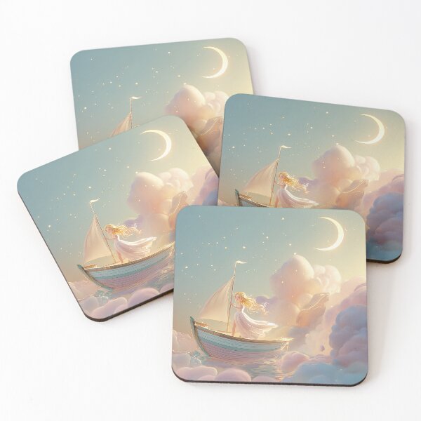 Item preview, Chibi Venus Sailing the Clouds – Fantasy Goddess Art designed and sold by GoldenChiArt.