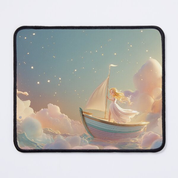 Item preview, Chibi Venus Sailing the Clouds – Fantasy Goddess Art designed and sold by GoldenChiArt.