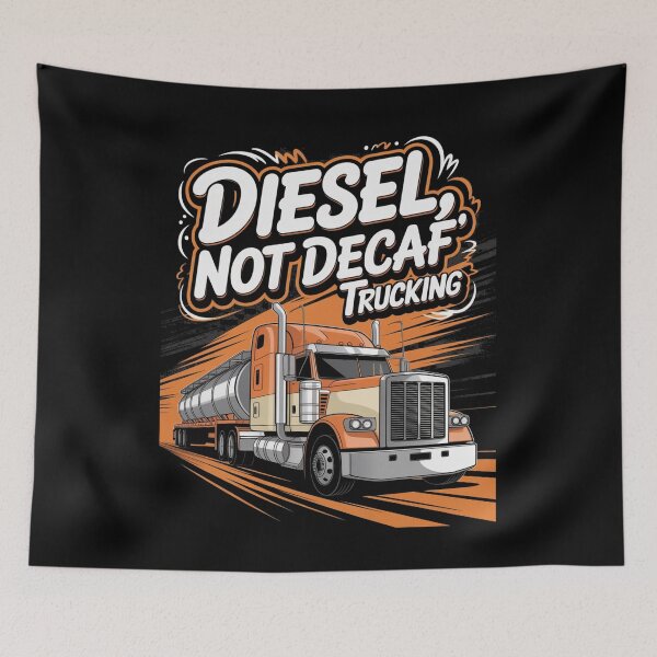 Item preview, Diesel not decaf - Diesel makes me happy - Highway truck - Keep trucking - Chrome dreams - Asphalt cowboy - Truck stop - Truck driver - American trucking designed and sold by JansenGS.