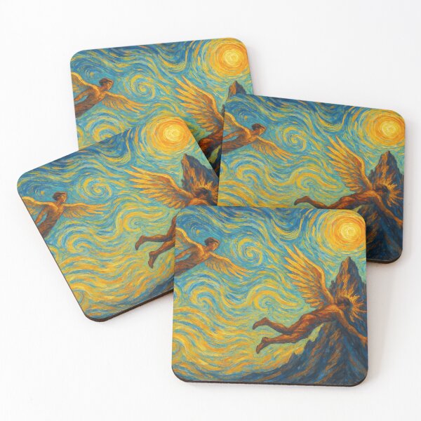 Item preview, Icarus Reimagined in Swirls of Sun and Sky designed and sold by TheActionMe.