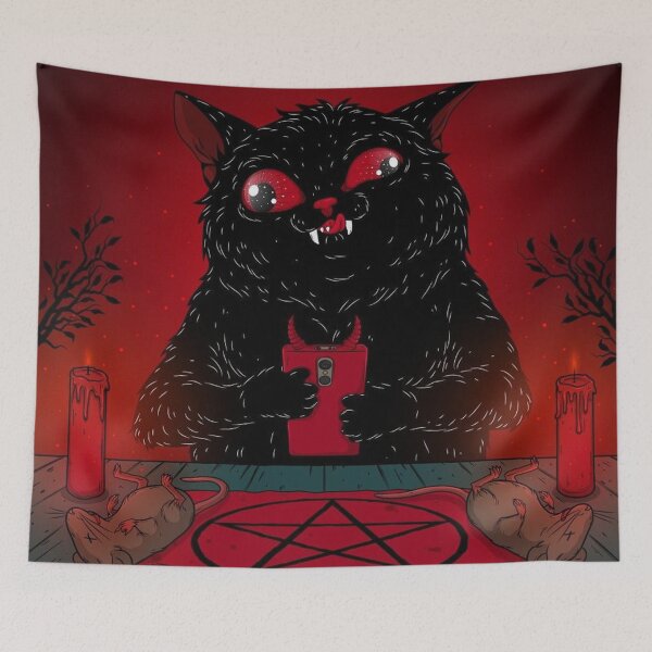 Item preview, Mysterious cat Feline Art designed and sold by Josinta.