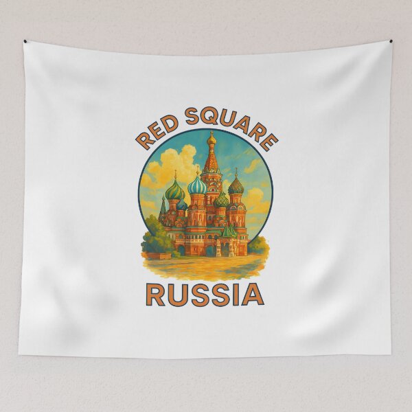 Item preview, Red Square Moscow - Russian Landmark Illustration designed and sold by inkNext.
