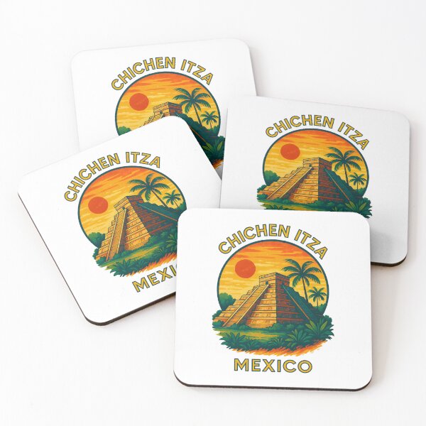 Item preview, Chichen Itza Mexico Travel Poster – Mayan Pyramid Wall Art designed and sold by inkNext.