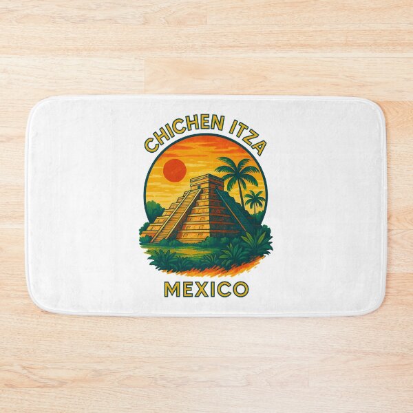 Item preview, Chichen Itza Mexico Travel Poster – Mayan Pyramid Wall Art designed and sold by inkNext.