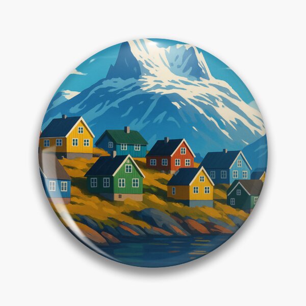 Item preview, Nuuk Greenland Colorful Houses and Arctic Fjord designed and sold by Aryabek.
