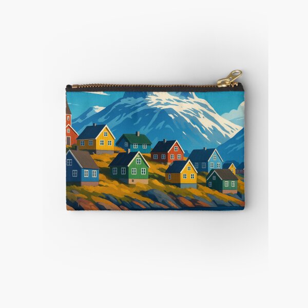 Item preview, Nuuk Greenland Colorful Houses and Arctic Fjord designed and sold by Aryabek.