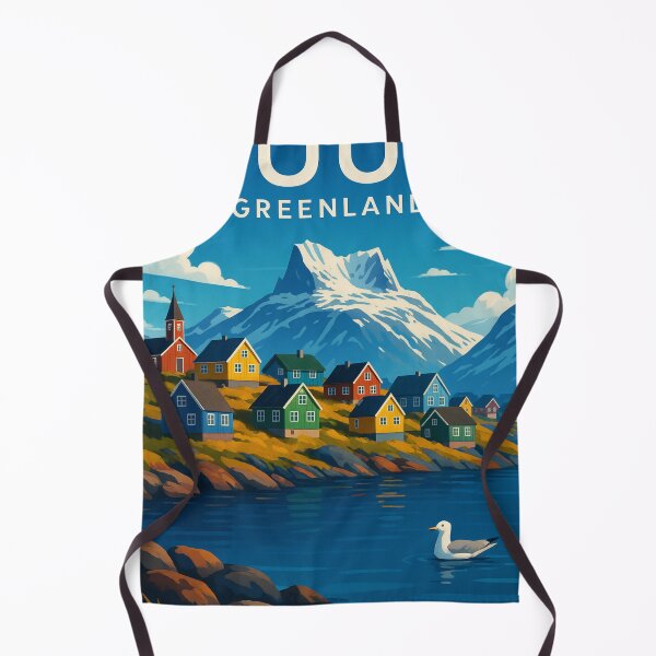 Item preview, Nuuk Greenland Colorful Houses and Arctic Fjord designed and sold by Aryabek.