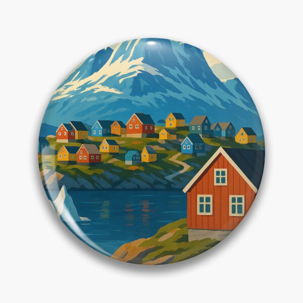 Item preview, Nuuk Greenland Fjord and Mountain Landscape designed and sold by Aryabek.