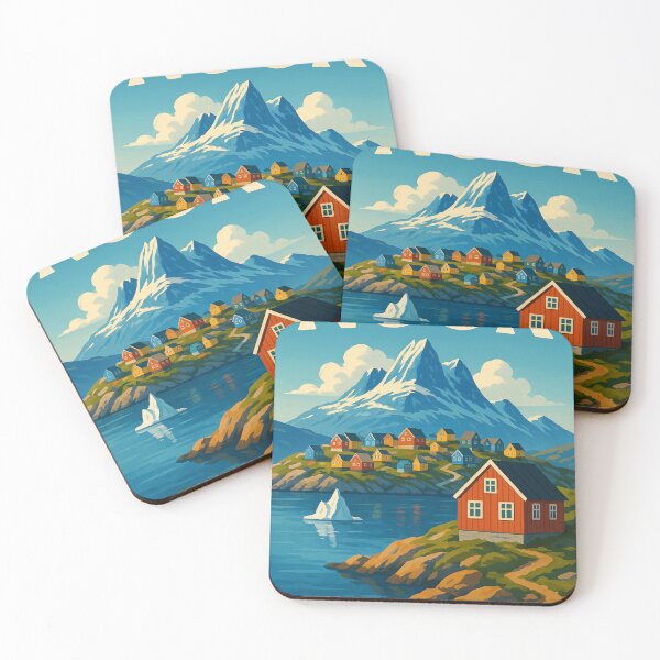 Item preview, Nuuk Greenland Fjord and Mountain Landscape designed and sold by Aryabek.