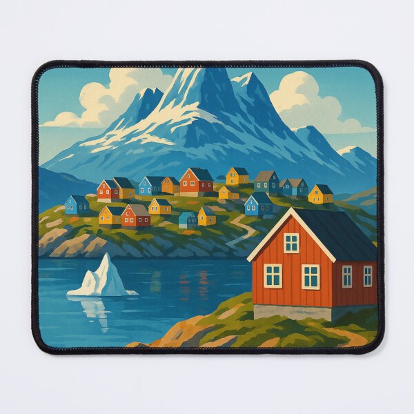 Item preview, Nuuk Greenland Fjord and Mountain Landscape designed and sold by Aryabek.