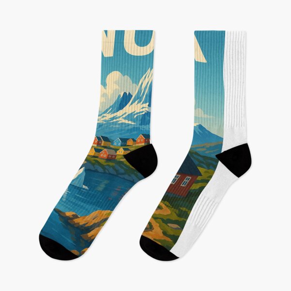 Item preview, Nuuk Greenland Fjord and Mountain Landscape designed and sold by Aryabek.