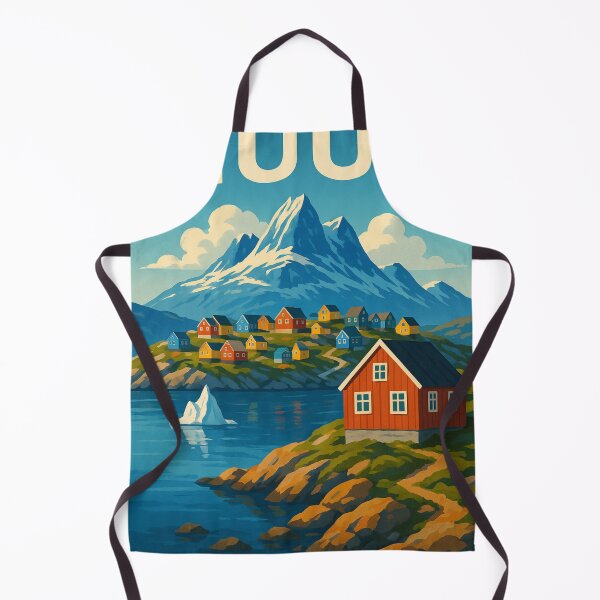 Item preview, Nuuk Greenland Fjord and Mountain Landscape designed and sold by Aryabek.