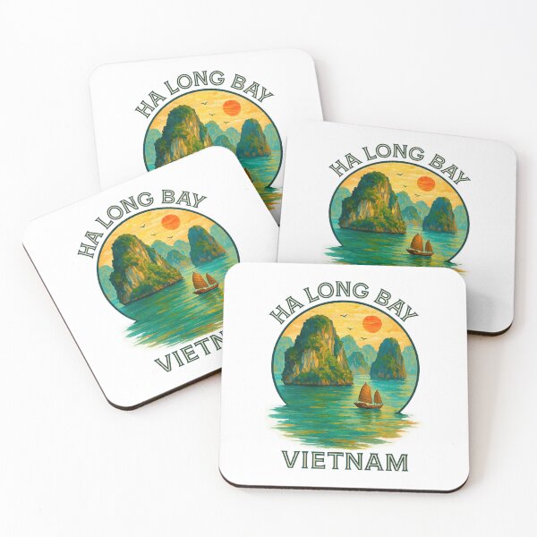 Item preview, Ha Long Bay Vietnam Travel Poster – Scenic Coastal Landscape Art designed and sold by inkNext.