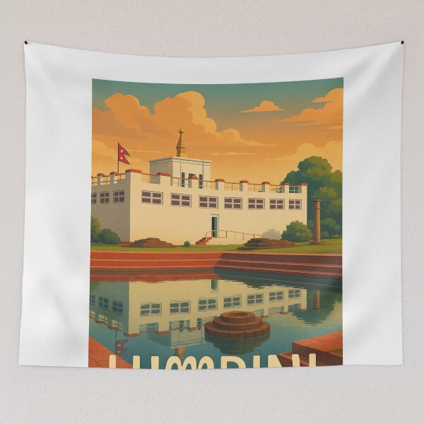 Item preview, Lumbini Nepal Maya Devi Temple Reflection designed and sold by Aryabek.