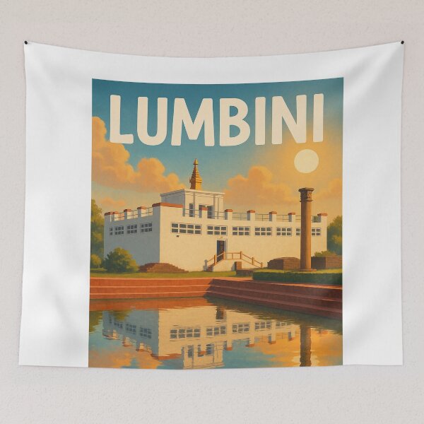 Item preview, Lumbini Nepal Maya Devi Temple and Ashoka Pillar designed and sold by Aryabek.