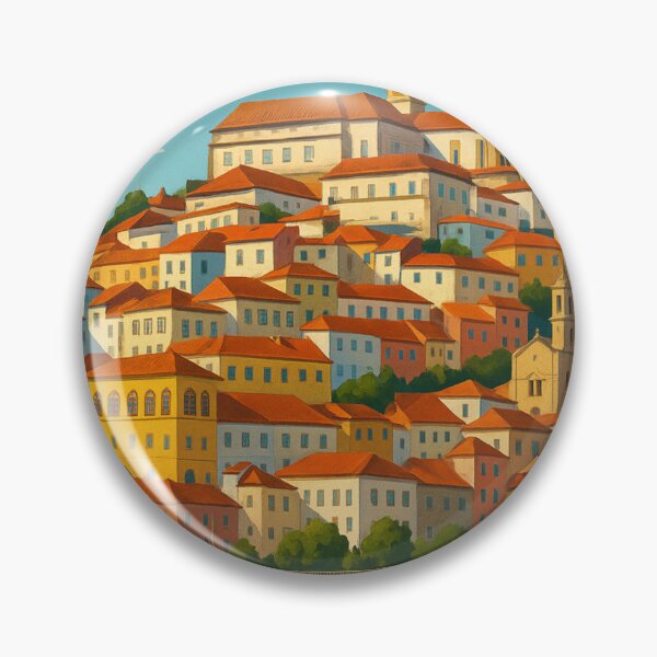 Item preview, Coimbra Portugal Hillside Cityscape and River designed and sold by Aryabek.