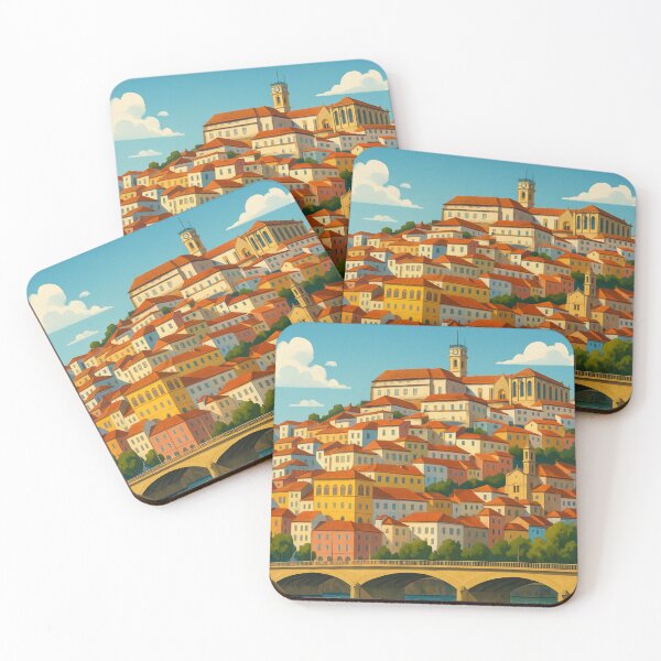 Item preview, Coimbra Portugal Hillside Cityscape and River designed and sold by Aryabek.