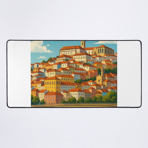Item preview, Coimbra Portugal Hillside Cityscape and River designed and sold by Aryabek.