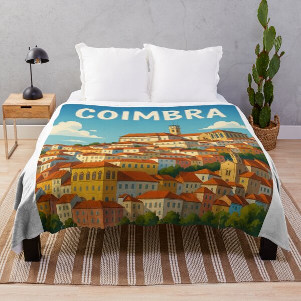 Item preview, Coimbra Portugal Hillside Cityscape and River designed and sold by Aryabek.