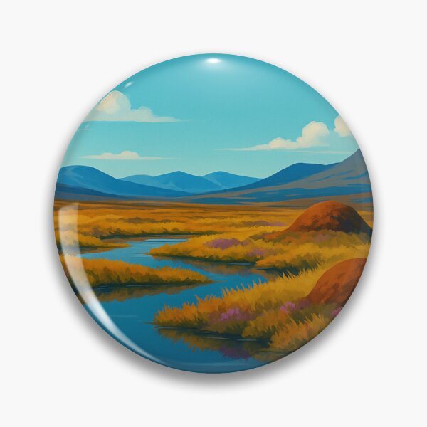 Item preview, Flow Country Scotland Peatland Stream and Mountains designed and sold by Aryabek.