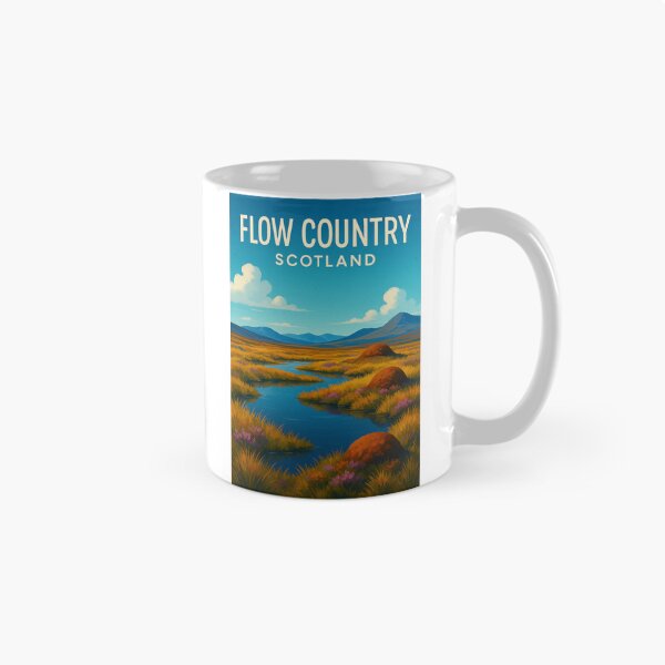 Item preview, Flow Country Scotland Peatland Stream and Mountains designed and sold by Aryabek.