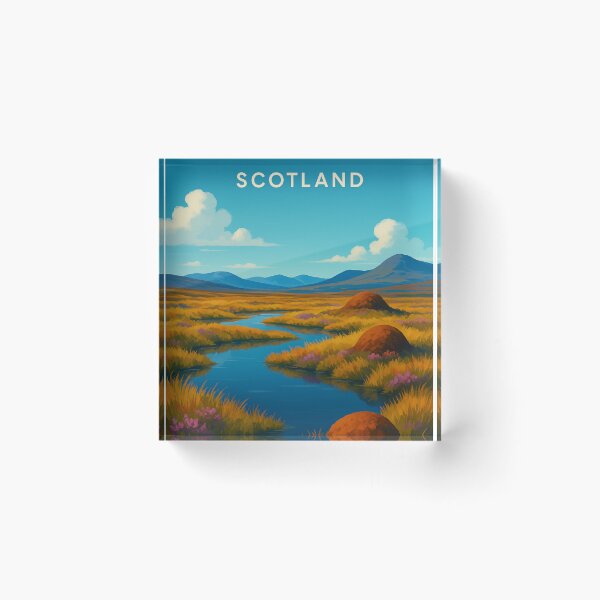Item preview, Flow Country Scotland Peatland Stream and Mountains designed and sold by Aryabek.