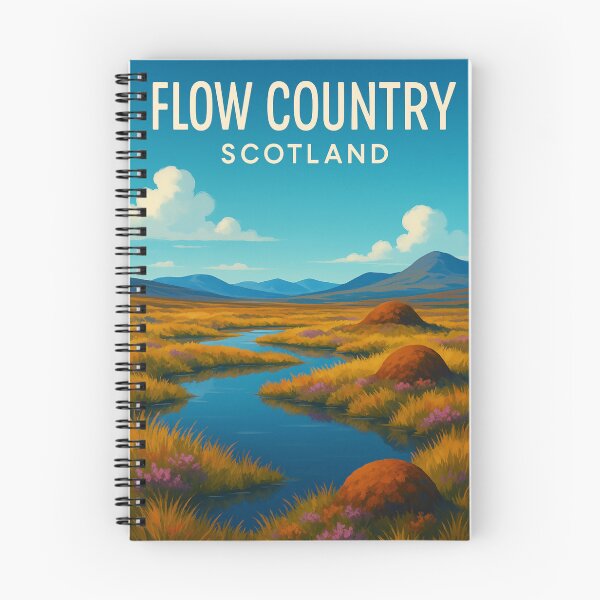 Item preview, Flow Country Scotland Peatland Stream and Mountains designed and sold by Aryabek.