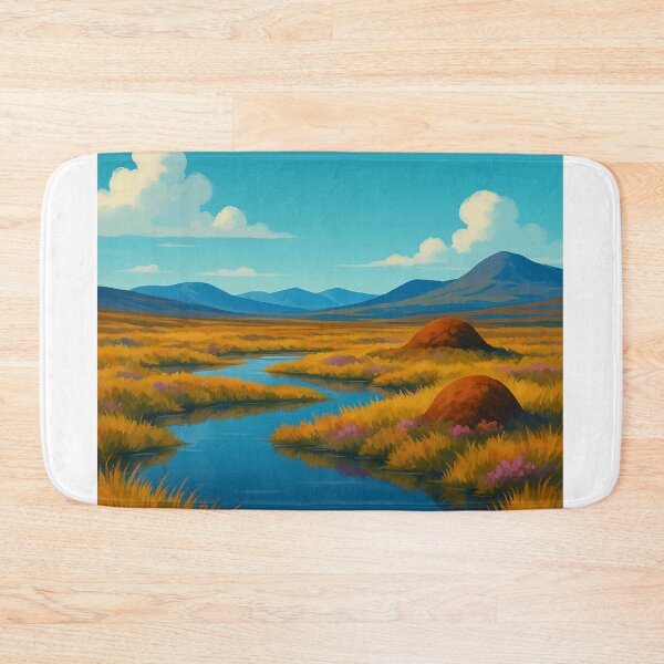 Item preview, Flow Country Scotland Peatland Stream and Mountains designed and sold by Aryabek.