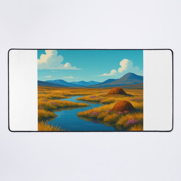 Item preview, Flow Country Scotland Peatland Stream and Mountains designed and sold by Aryabek.