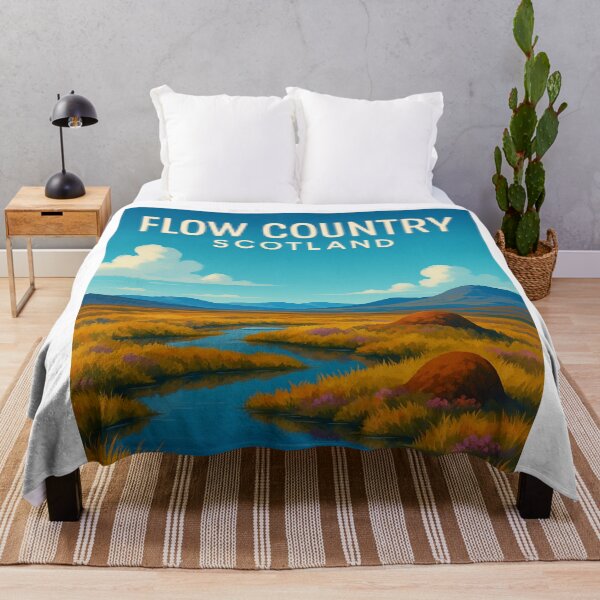 Item preview, Flow Country Scotland Peatland Stream and Mountains designed and sold by Aryabek.