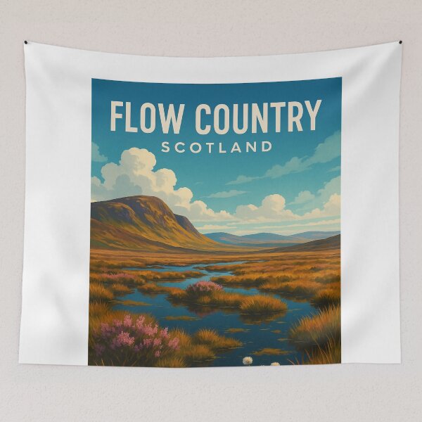 Item preview, Flow Country Scotland Heather and Bog Pools designed and sold by Aryabek.