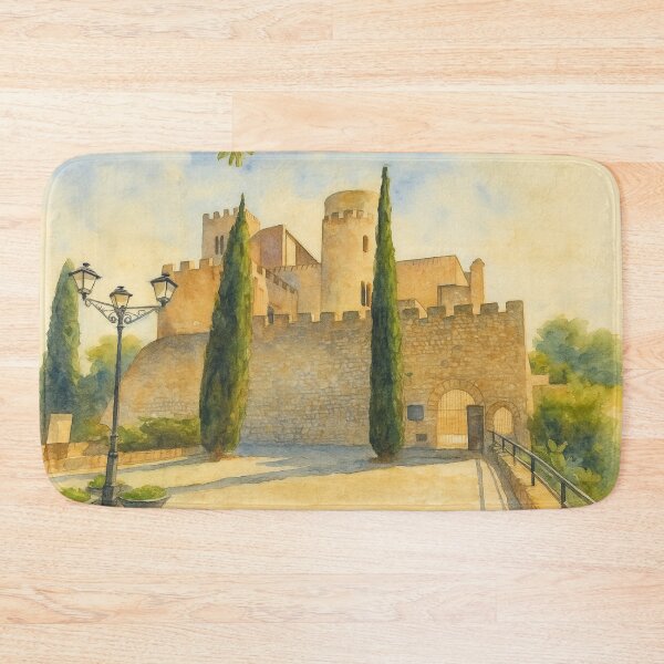 Item preview, Castellet Castle in watercolor designed and sold by Miradas del Mundo.