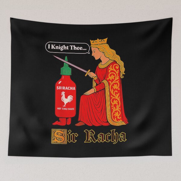 Item preview, Medieval Sir Racha Hot Sauce designed and sold by canva-scharmco.