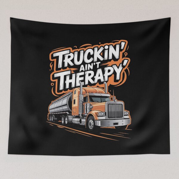 Item preview, Truckin' ain't therapy - American truckers - Highway truck - Keep trucking - Chrome dreams - Asphalt cowboy - Truck stop - Truck driver - American trucking designed and sold by JansenGS.