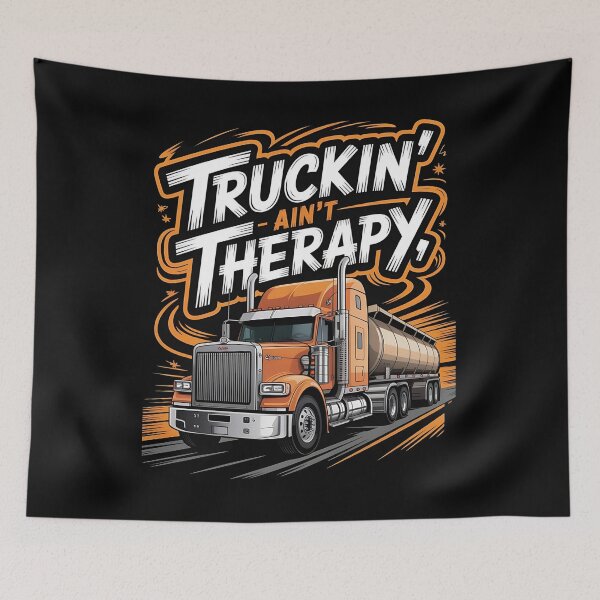 Item preview, Truckin' ain't therapy - American truckers - American truck yeah - Road warrior - Trucking and chucklin - Trucking compagny - Highway king - Diesel dreams - Road beast - Truck yeah designed and sold by JansenGS.