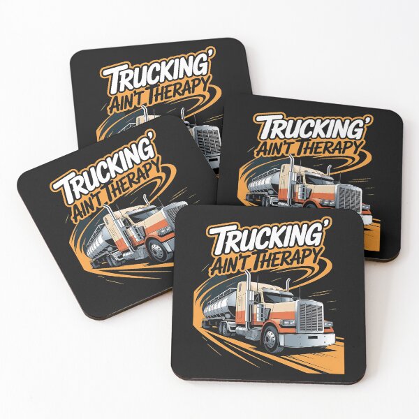 Item preview, Truckin' ain't therapy - Diesel makes me happy - Highway truck - Keep trucking - Chrome dreams - Asphalt cowboy - Truck stop - Truck driver - American trucking designed and sold by JansenGS.