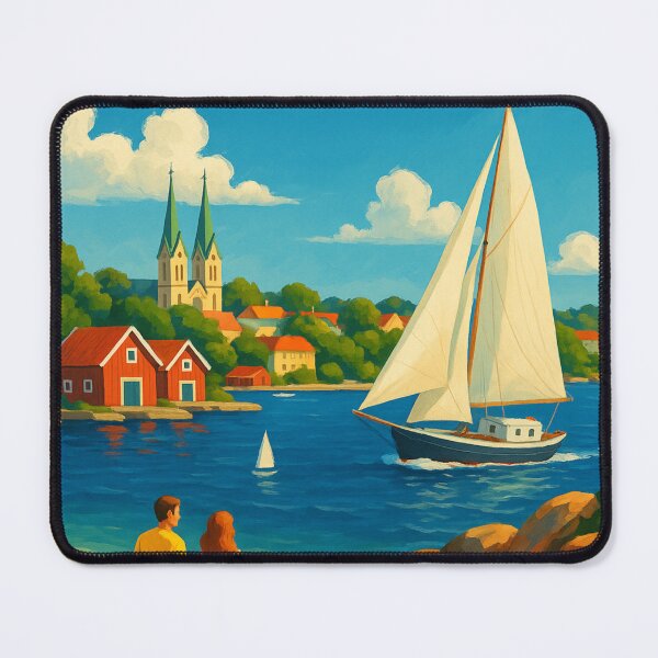 Item preview, Kristiansand Norway Beachfront and Cathedral designed and sold by Aryabek.