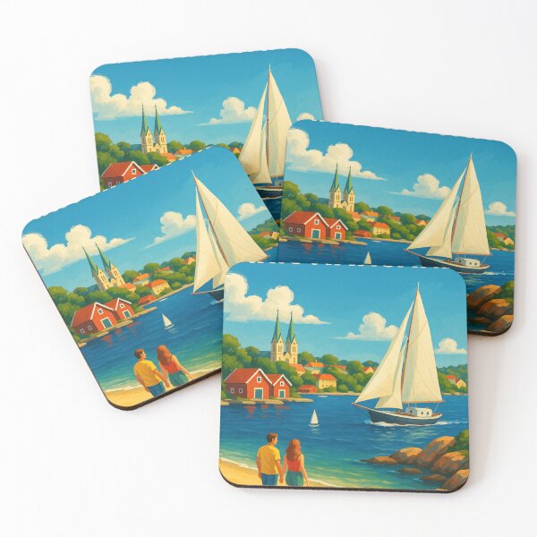 Item preview, Kristiansand Norway Beachfront and Cathedral designed and sold by Aryabek.